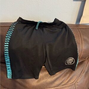 Marvel Black Shorts with Teal Accents
